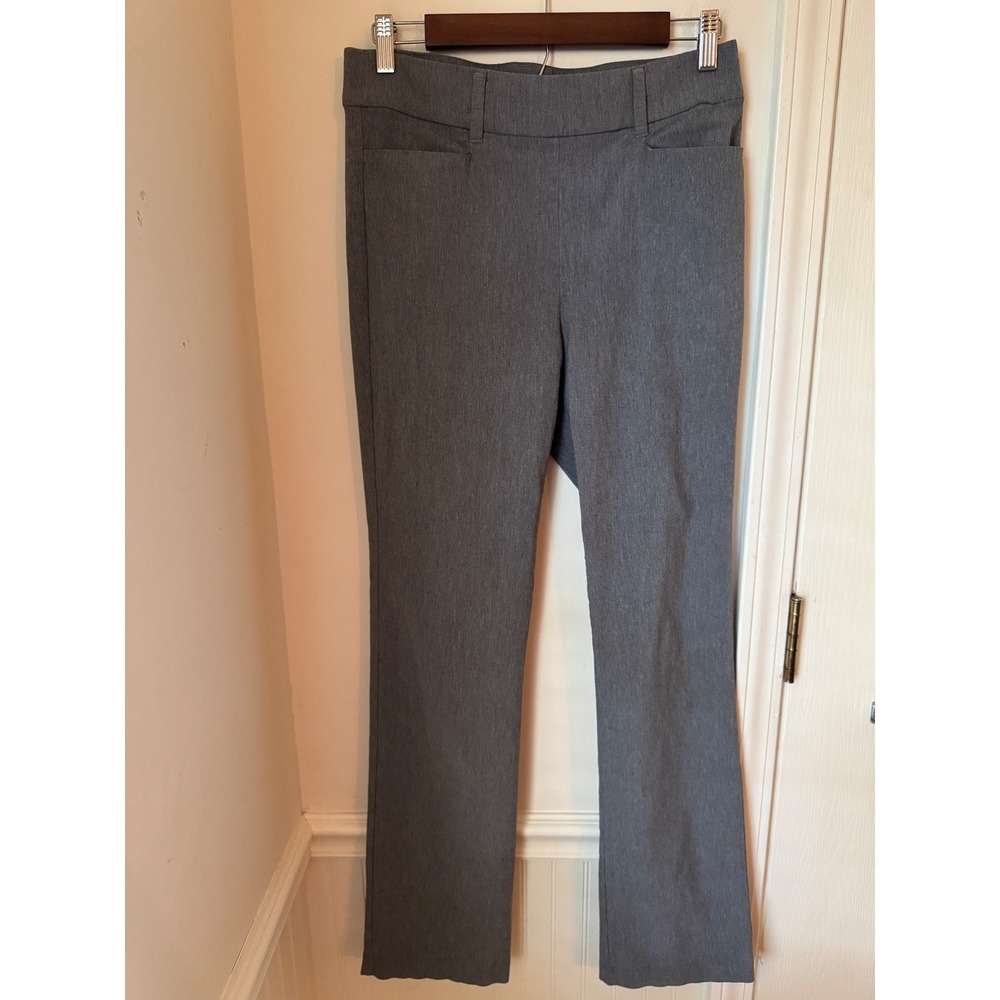 Maurices Gray Pull On Dress Pants Straight Leg Mid Rise Size M Regular